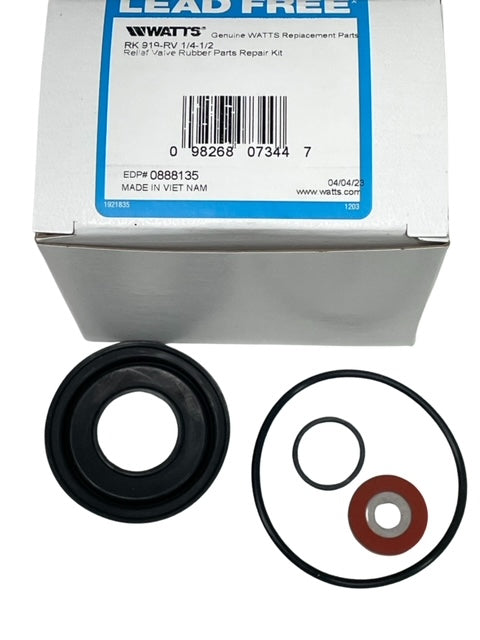 WATTS 919 RK 919 RV 1/4" - 1/2" RELIEF VALVE RUBBER KIT