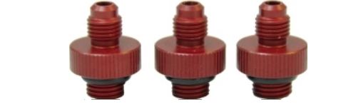 QT125A 1/4" ANODIZED ALUMINUM QUICK TEST FITTINGS SET OF 3