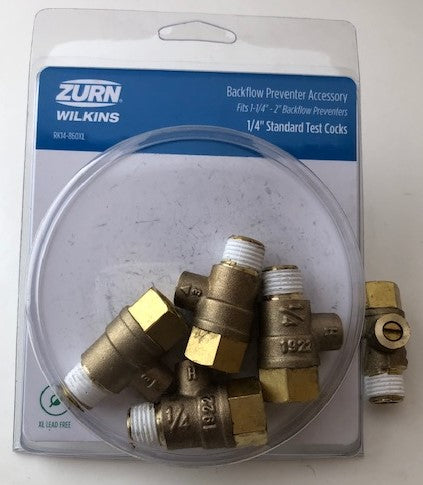WILKINS RK14-860XL 1/4" LF TEST COCK SET OF 4