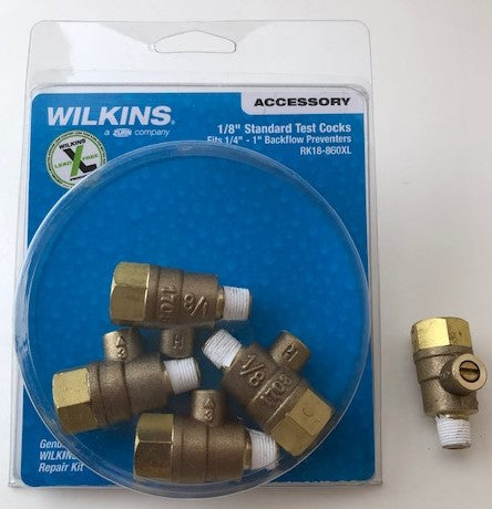 WILKINS RK18-860XL 1/8" LF TEST COCK SET OF 4