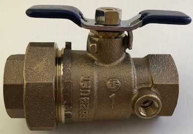 FEBCO 1" TAPPED, UNION BALL VALVE